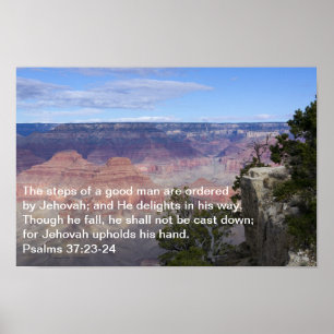 Psalms37:23 - 24 affisch