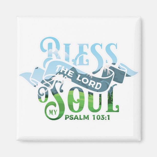Psalms 103 Christian Design Magnet (Framsidan)