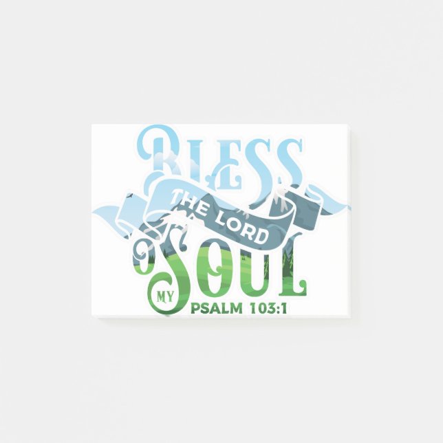 Psalms 103 Christian Design Post-it Block (Framsida)