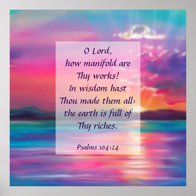 Psalms 104:24 poster (Framsidan)