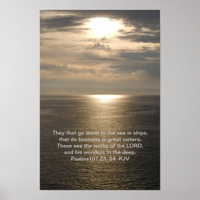Psalms 107: 23, 24 poster (Framsidan)