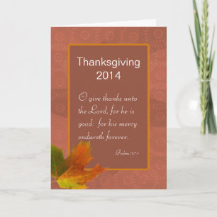 Psalms 107-Thanksgiving Helgkort