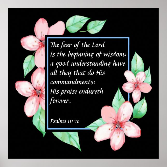Psalms 111:10 poster (Framsidan)