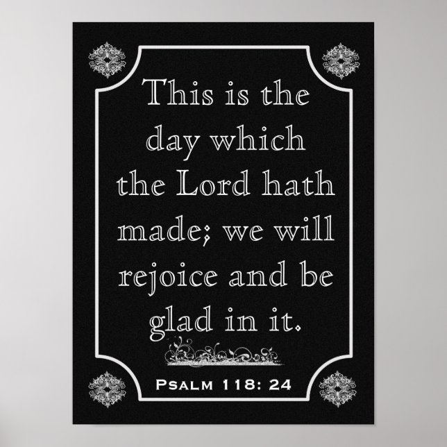 Psalms 118: 24 - Art Print Poster (Framsidan)
