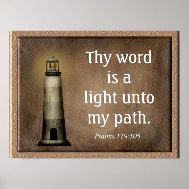 Psalms 119:105 - Art Print Poster (Framsidan)