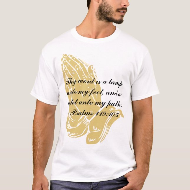 Psalms 119:105 T-Shirt (Framsida)