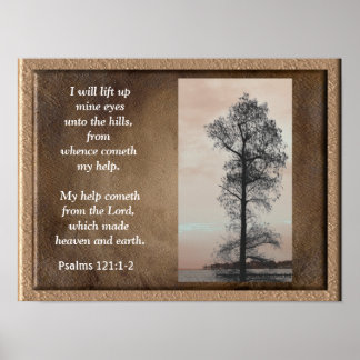 Psalms 121:1-2 ~Hiss uppåt min ögon~ Art-utskrift  Poster
