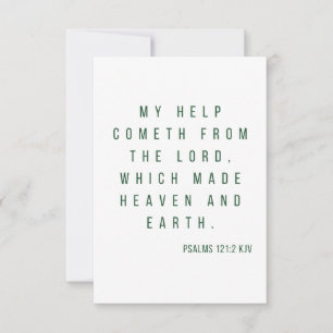 Psalms 121:2 KJV Bible Scripture Greeting Card Kort