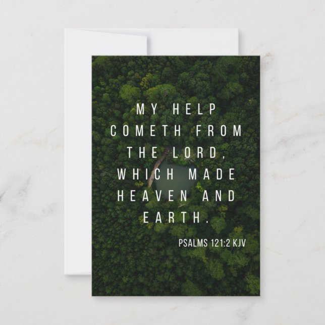 Psalms 121:2 KJV Bible Scripture Pic Greeting Card Kort (Framsida)