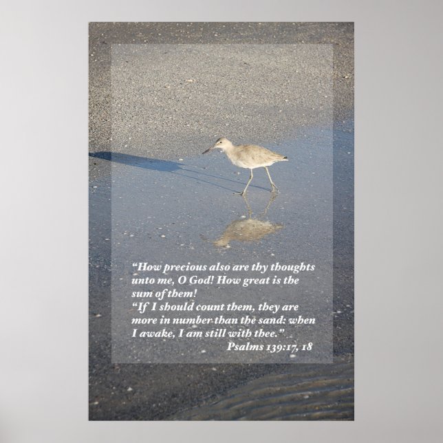 Psalms 139: 17-18 Skriv ut Poster (Framsidan)