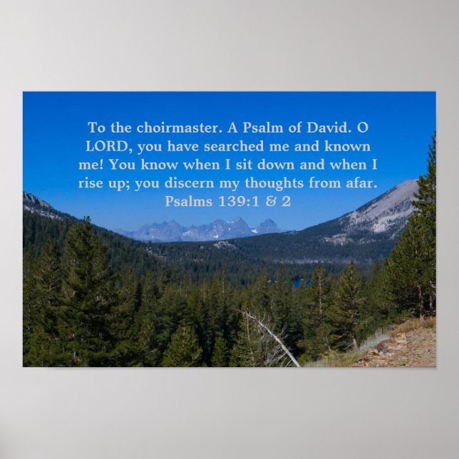 Psalms 139:1&2 poster (Framsidan)