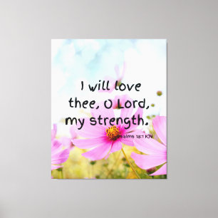 Psalms 18:1 Bible Verse KJV Pic Wall Art Canvastryck