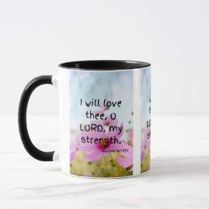 Psalms 18:1 KJV Bible Verse Pic Two-Tone Mugg