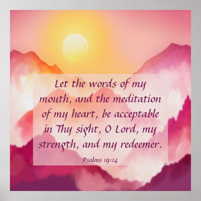 Psalms 19:14 poster (Framsidan)