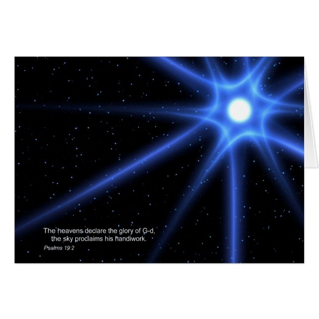 Psalms 19:2 hälsningskort (Framsidan Horizontal)