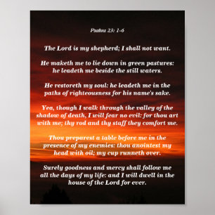 Psalms 23: 1-6 poster
