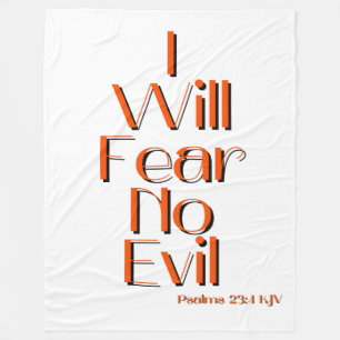 Psalms 23:4 Bläddra versalcitat Fleecefilt