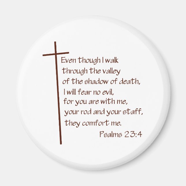 Psalms 23:4 magnet (Framsidan)