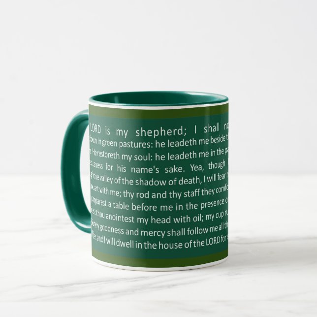 Psalms 23 (Eng) Coffee Mug Mugg (Framsida vänster)