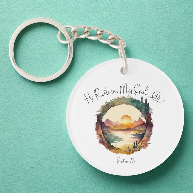 Psalms 23 han återställer min syl-akryliska nyckel (Skapare uppladdad)