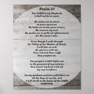 Psalms 23 Herren är min Shepherd Poster