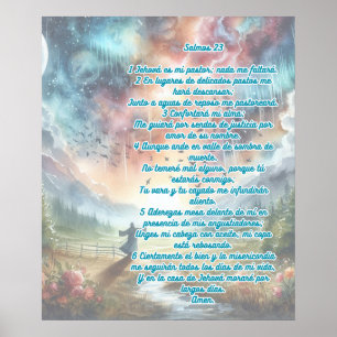 Psalms 23 på spanska poster