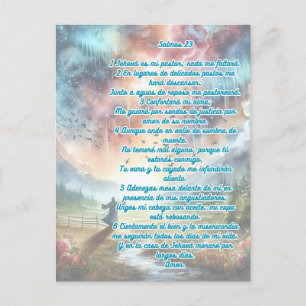 Psalms 23 på spanska vykort