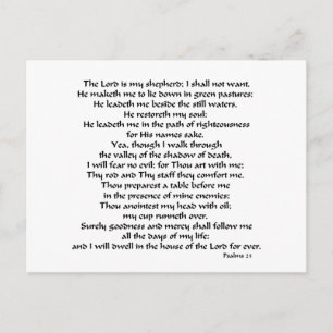 Psalms 23 vykort