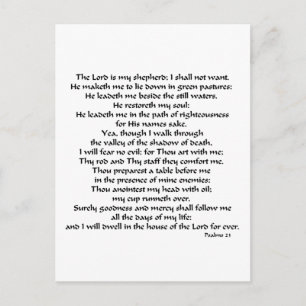 Psalms 23 vykort