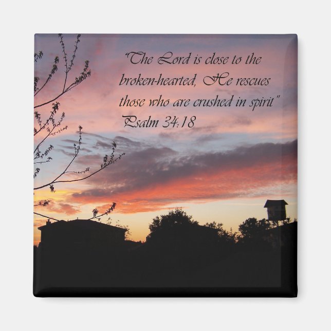 Psalms 24:18 Psalm of Encouragement Fridge Magnet (Framsidan)