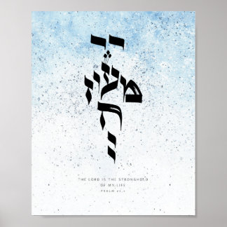 Psalms 27,1, Herren är mitt livs fäste Poster