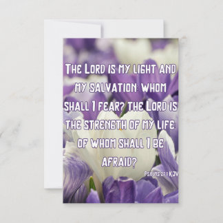 Psalms 27:1 KJV Bible Scripture Pic Hälsning Kort