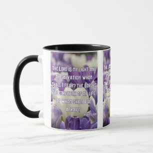 Psalms 27:1 KJV Bible Scripture Pic Two-Tone Mugg