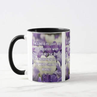 Psalms 27:1 KJV Bible Scripture Pic Two-Tone Mugg
