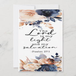 Psalms 27:1 uppmuntringskort tack kort