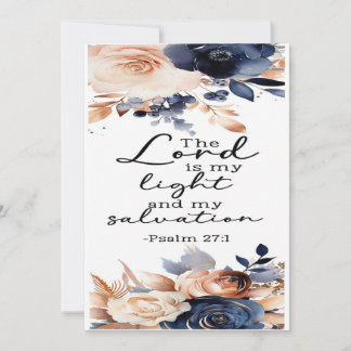 Psalms 27:1 uppmuntringskort tack kort