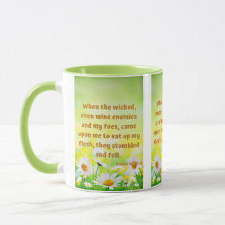 Psalms 27:2 KJV Bible Scripture Pic Two-Tone Mugg