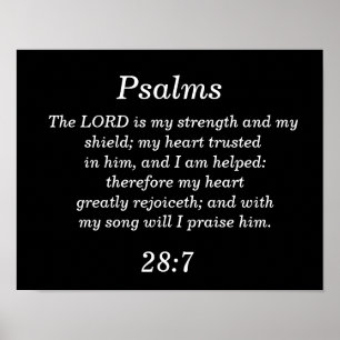 Psalms 28:7 - Poster artikel