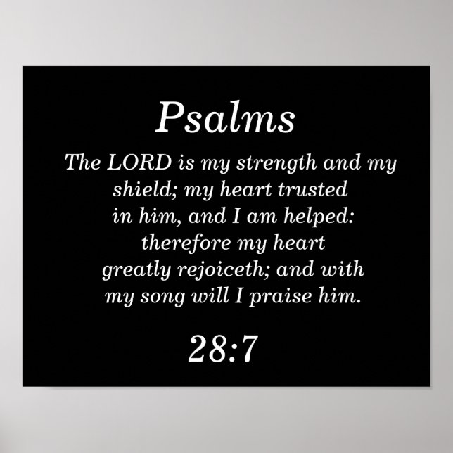 Psalms 28:7 - Poster artikel (Framsidan)