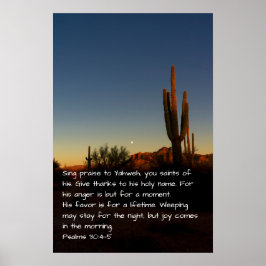 Psalms 30:4-5 poster