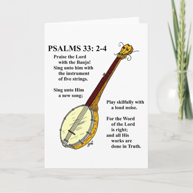 PSALMS 33: Paise lorden med banjo.en Kort (Framsida)