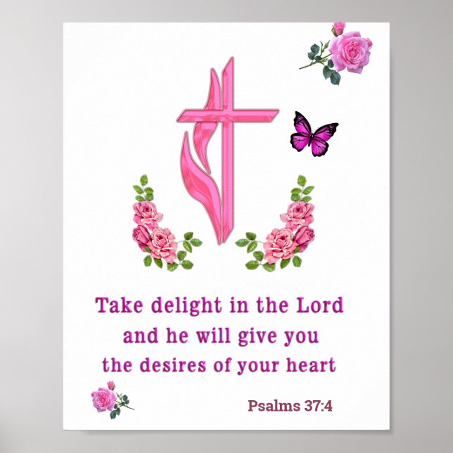Psalms 37:4 poster (Framsidan)
