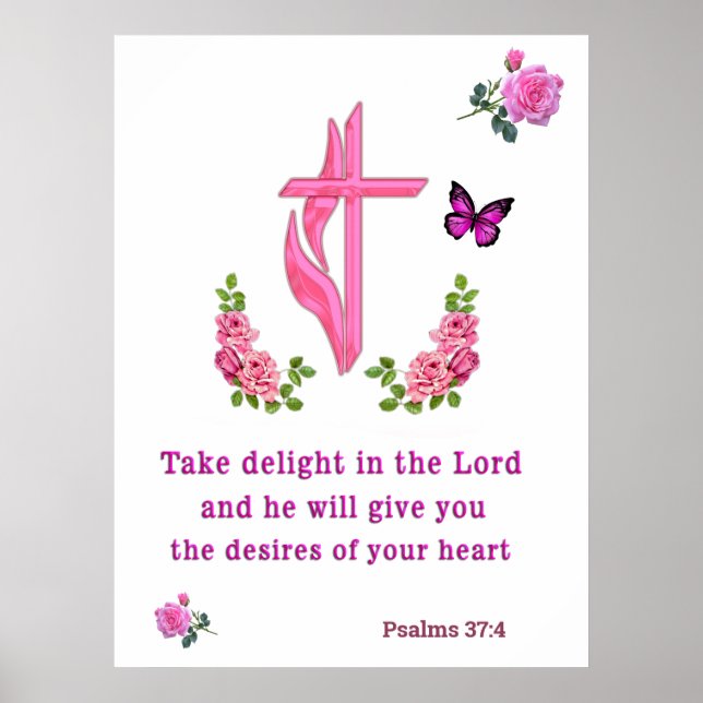 Psalms 37:4 poster (Framsidan)
