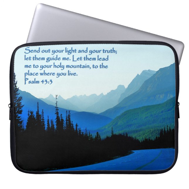 Psalms 43:3 inspirationell laptop fodral (Framsidan)