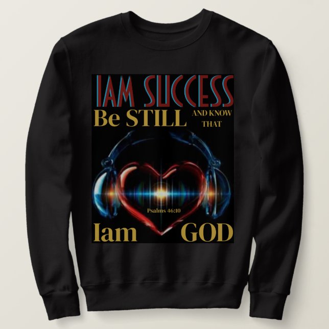 Psalms 46:10 lång ärmad tröja (Design framsida)