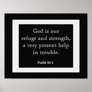 Psalms 46:1 — Art Print— Bok of Psalms Poster