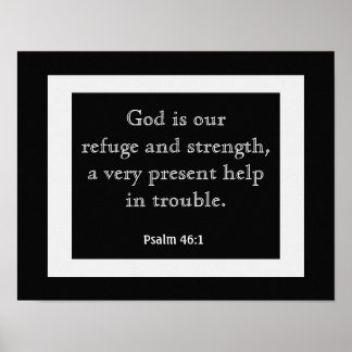 Psalms 46:1 — Art Print— Bok of Psalms Poster