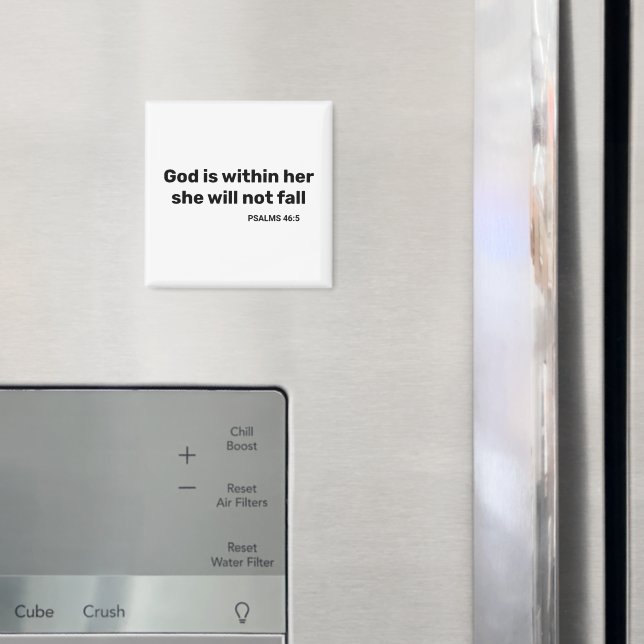 Psalms 46:5 Gud finns i hennes bibelversa Magnet (In Situ (Fridge))