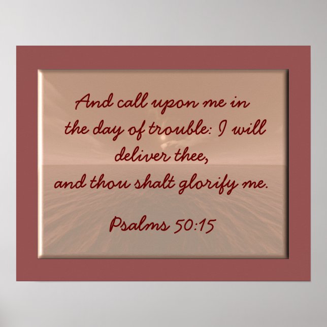 Psalms 50:15 Art poster (Framsidan)
