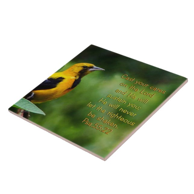 Psalms 55:22 inspirationerande kakelplatta (Sidan)